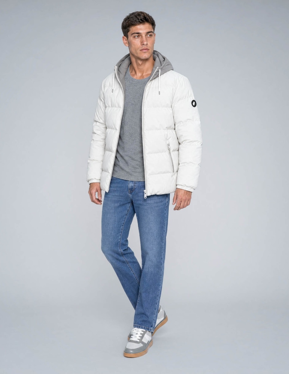 Chamarra acolchada con capucha para hombre 3