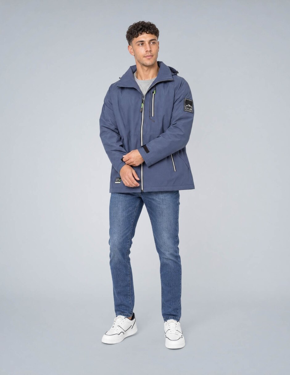 Chamarra casual con capucha para hombre 3