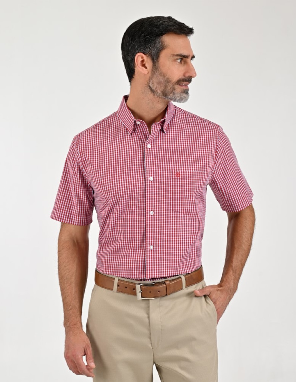 Camisa casual manga corta para hombre