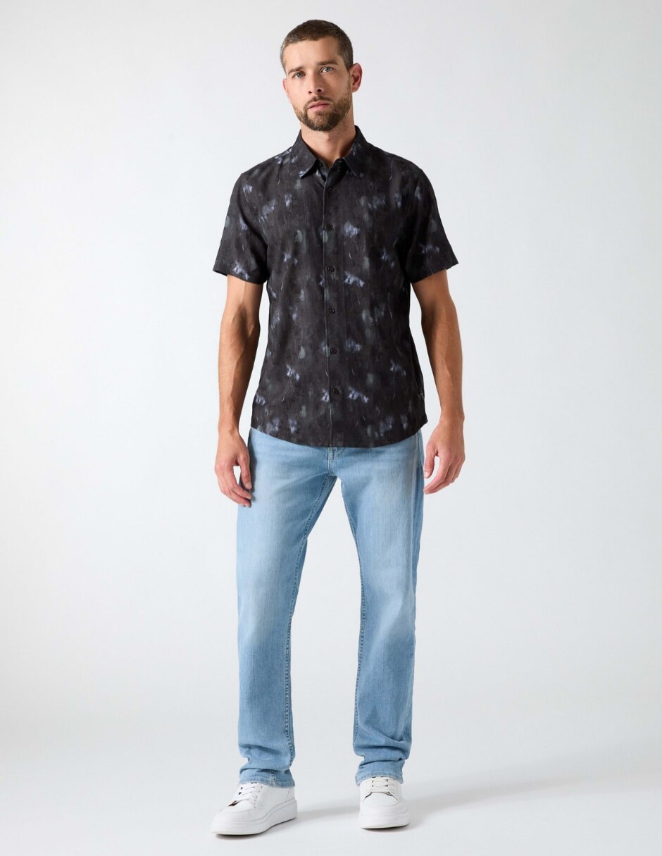 Camisa casual manga corta para hombre 4