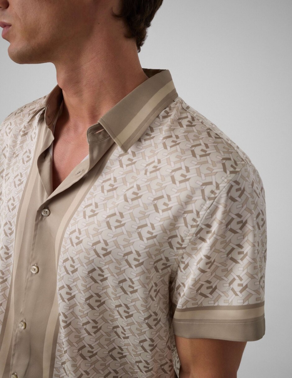 Camisa casual manga corta para hombre 4