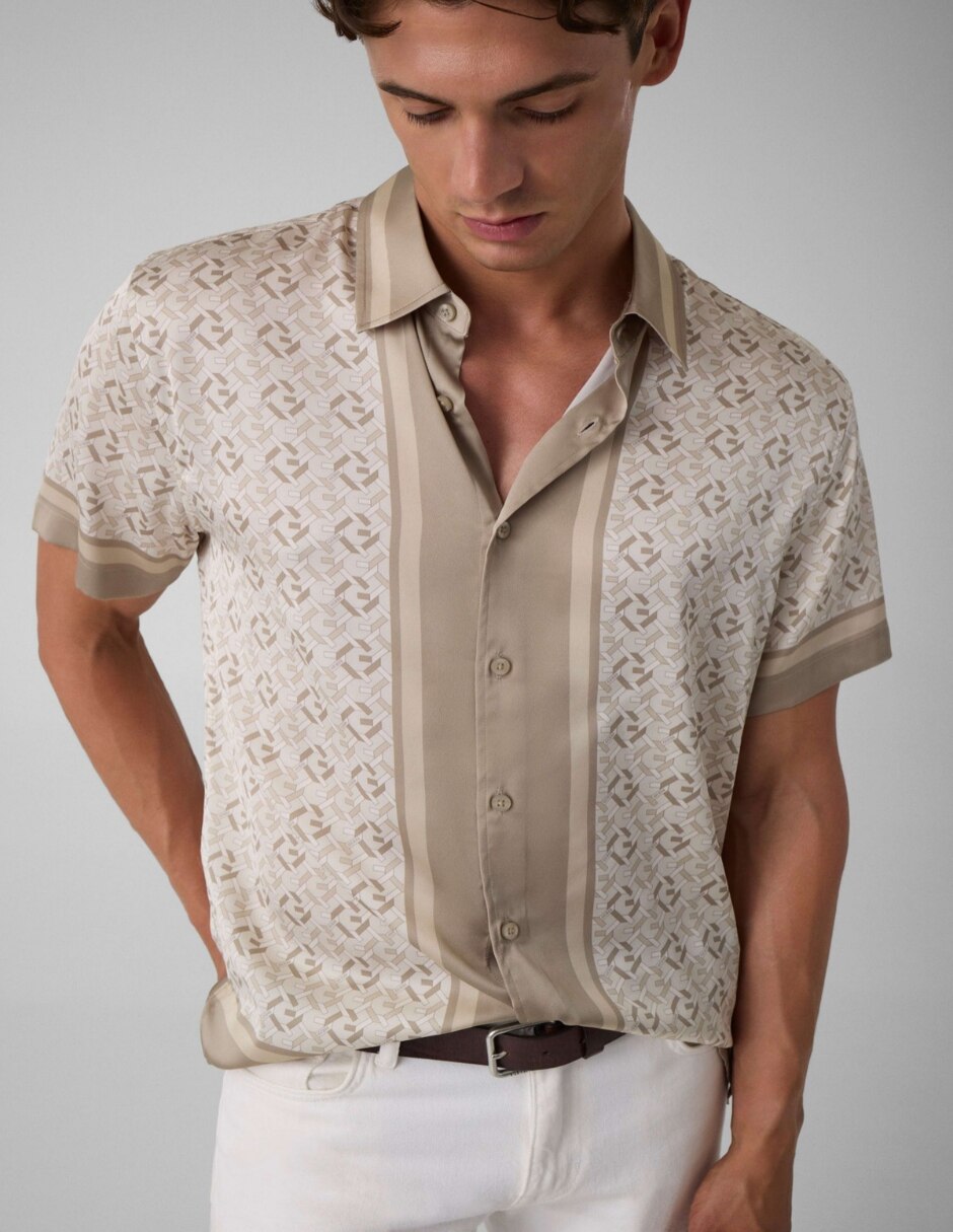 Camisa casual manga corta para hombre 5