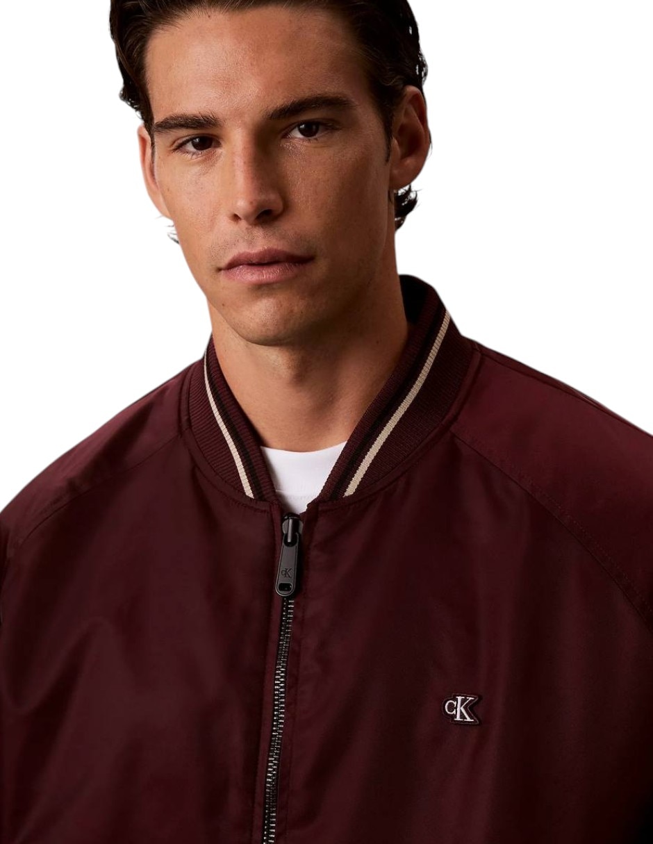 Chamarra casual bomber con bolsillos para hombre 4