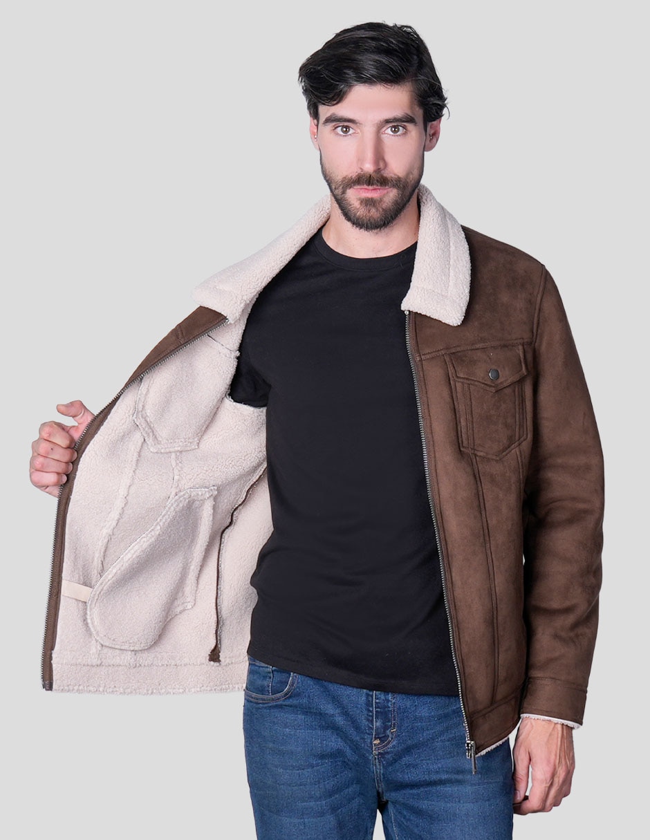 Chamarra casual con bolsillos para hombre 2
