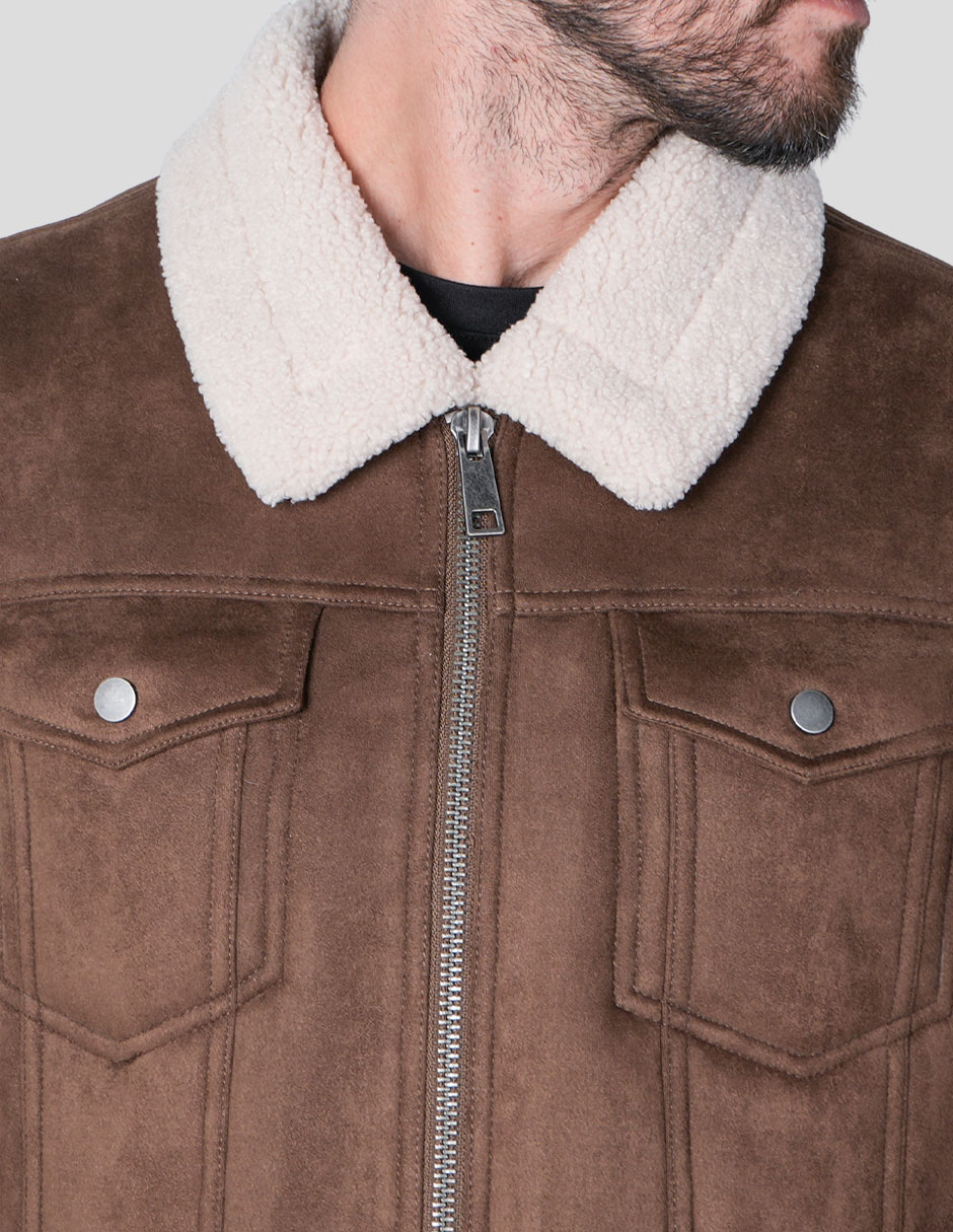 Chamarra casual con bolsillos para hombre 5