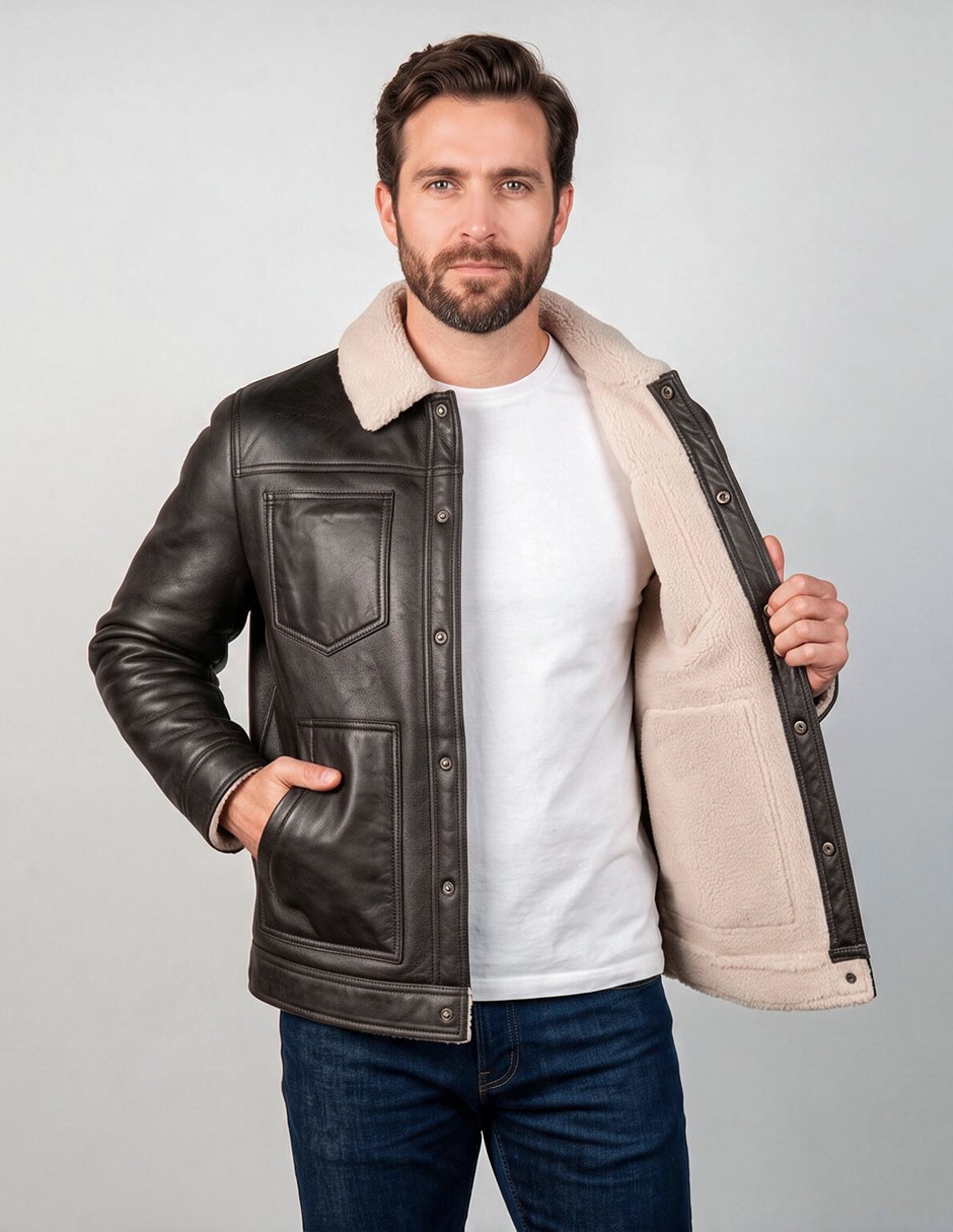 Chamarra casual con bolsillos para hombre 3