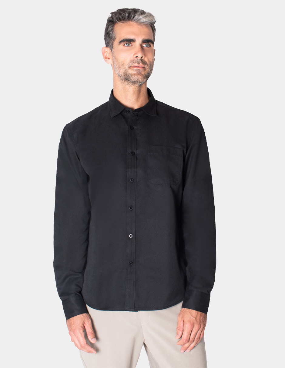 Camisa casual manga larga para hombre 1