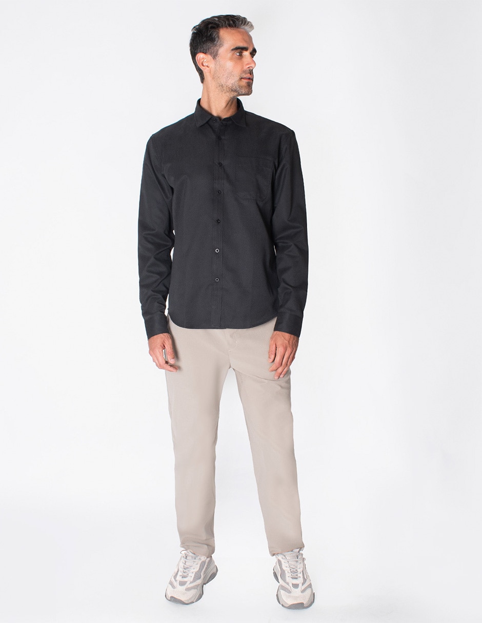 Camisa casual manga larga para hombre 3