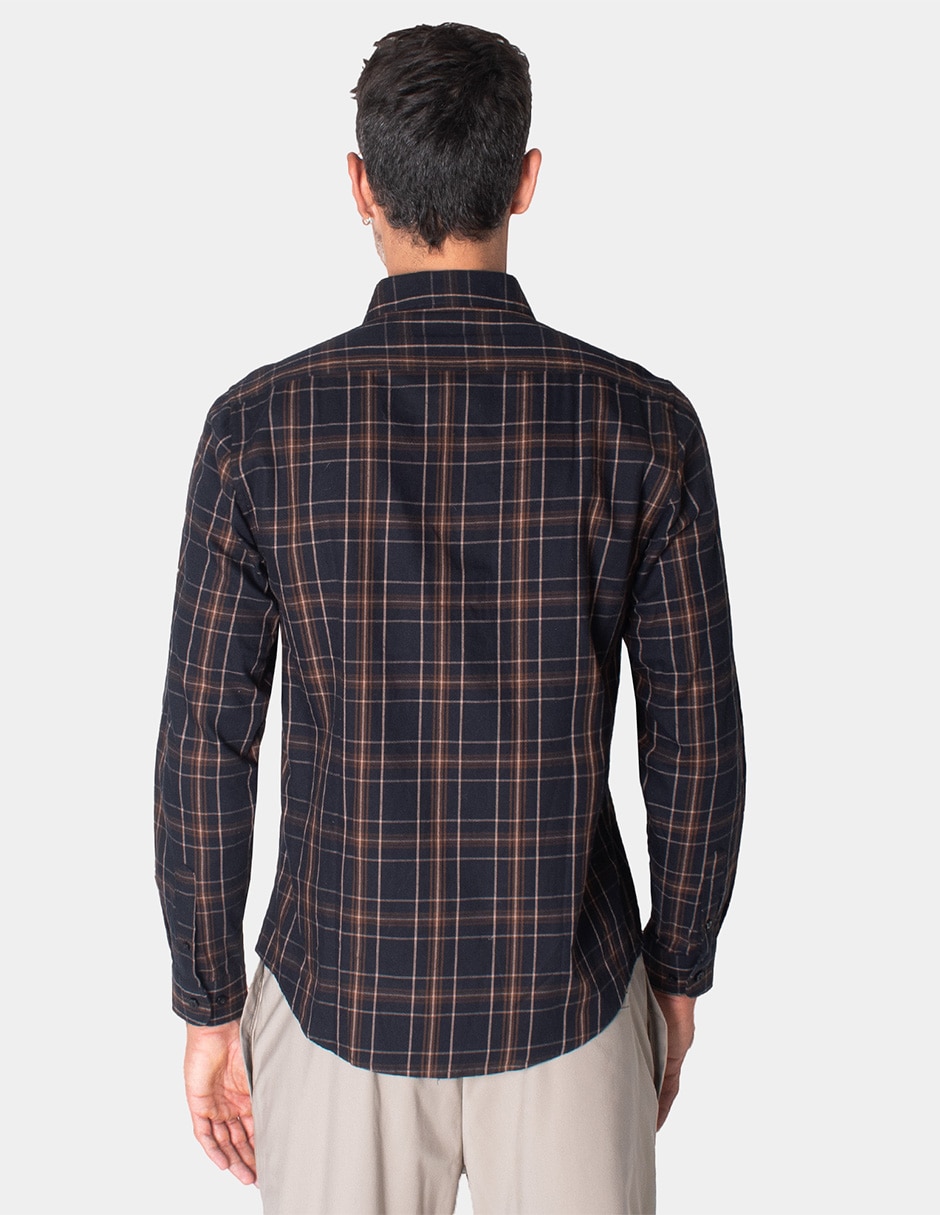 Camisa casual manga larga para hombre 2