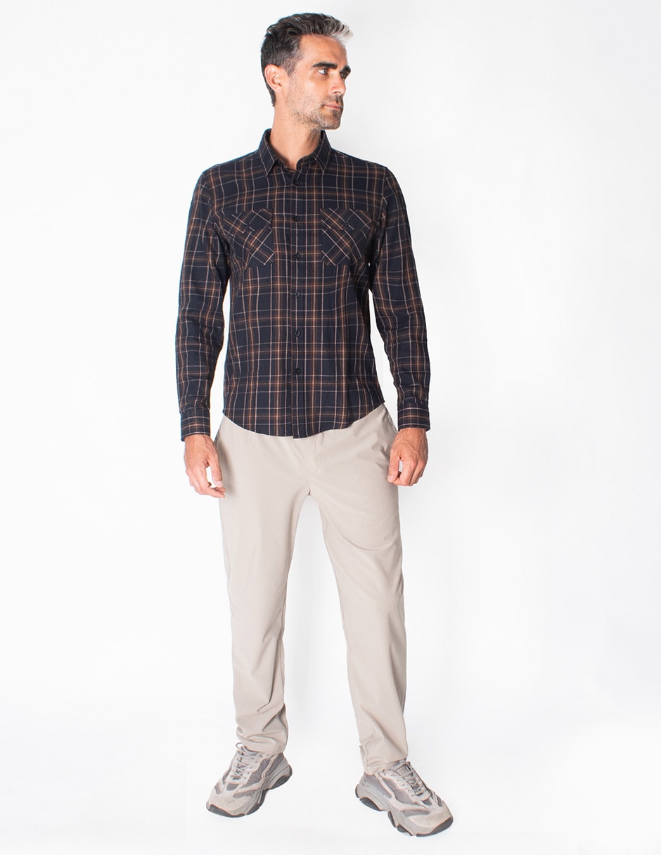 Camisa casual manga larga para hombre 3