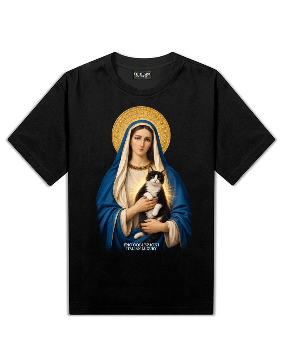 Playera virgen gato cuello redondo para hombre 2