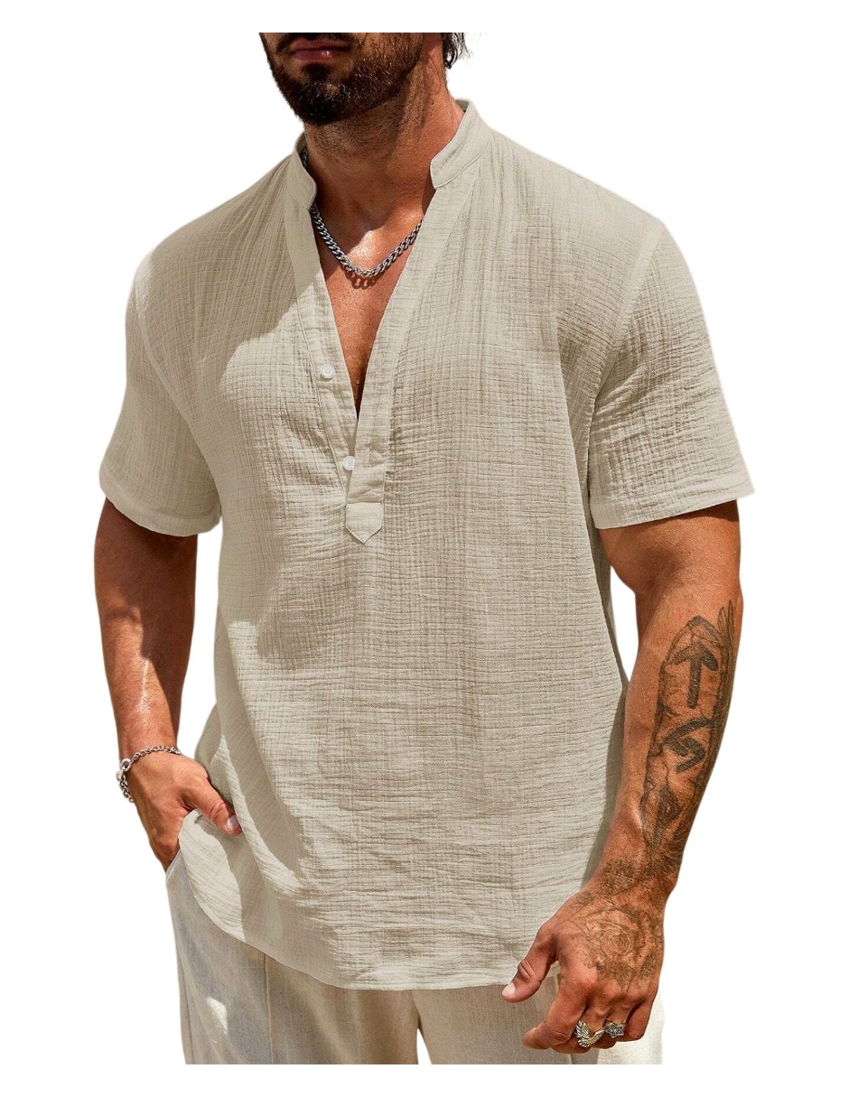 Camisa casual manga corta para hombre Camisa casual manga corta para hombre