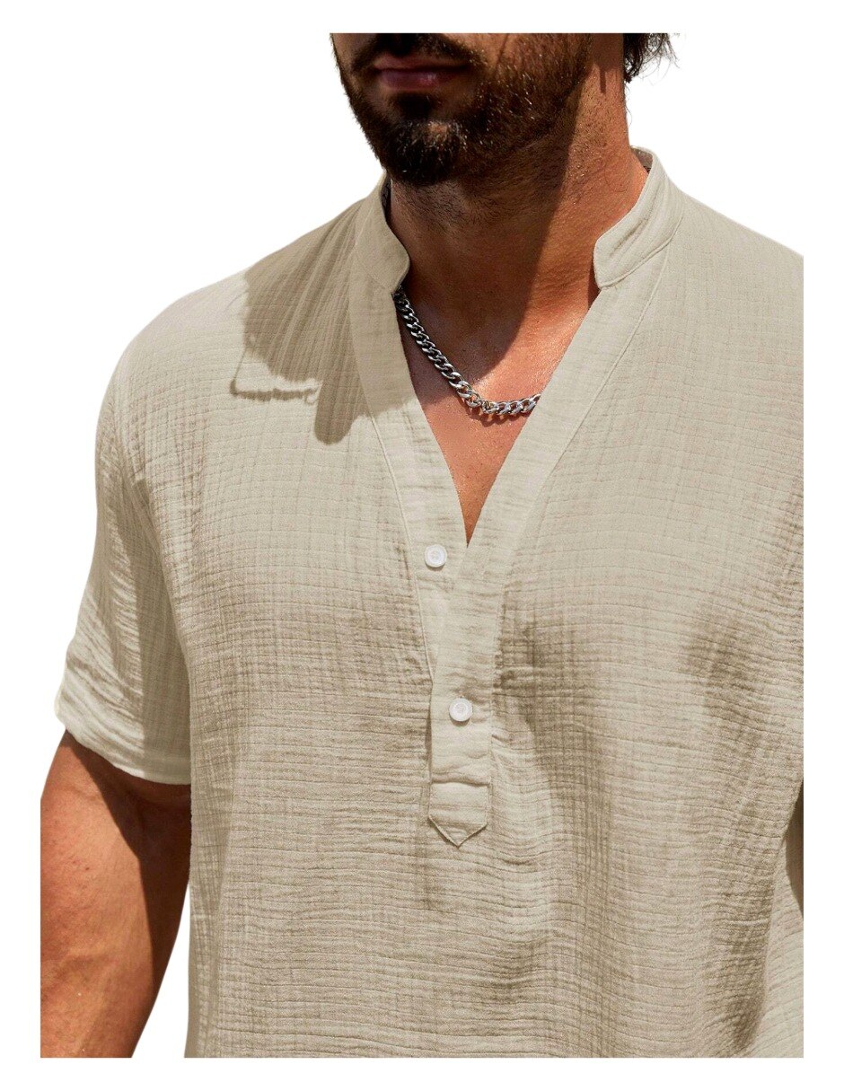 Camisa casual manga corta para hombre 3