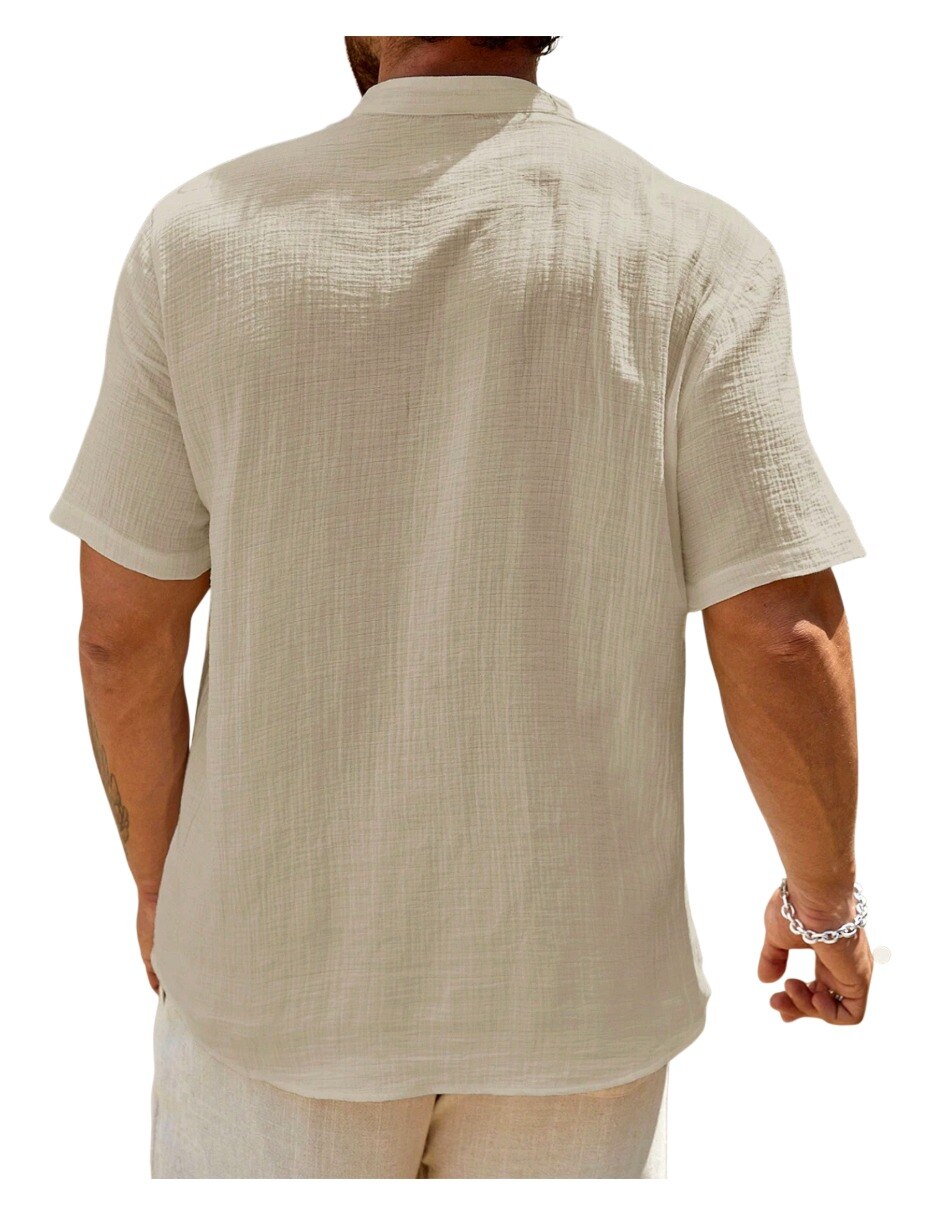 Camisa casual manga corta para hombre 4