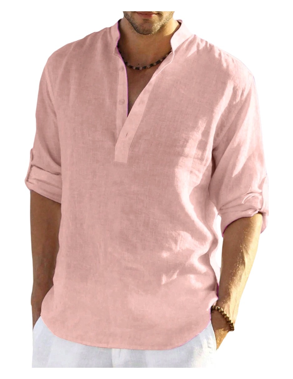 Camisa casual manga larga para hombre