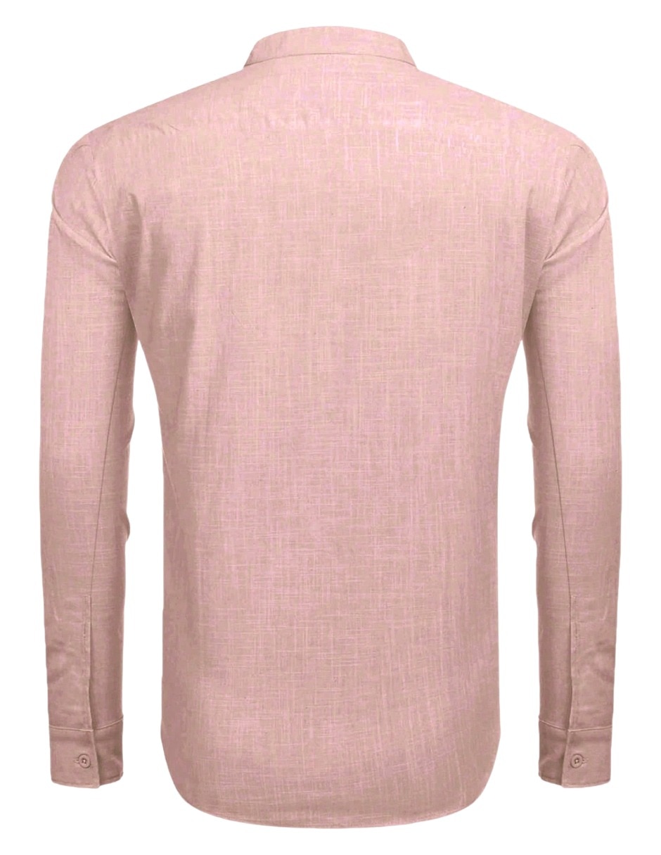 Camisa casual manga larga para hombre 2