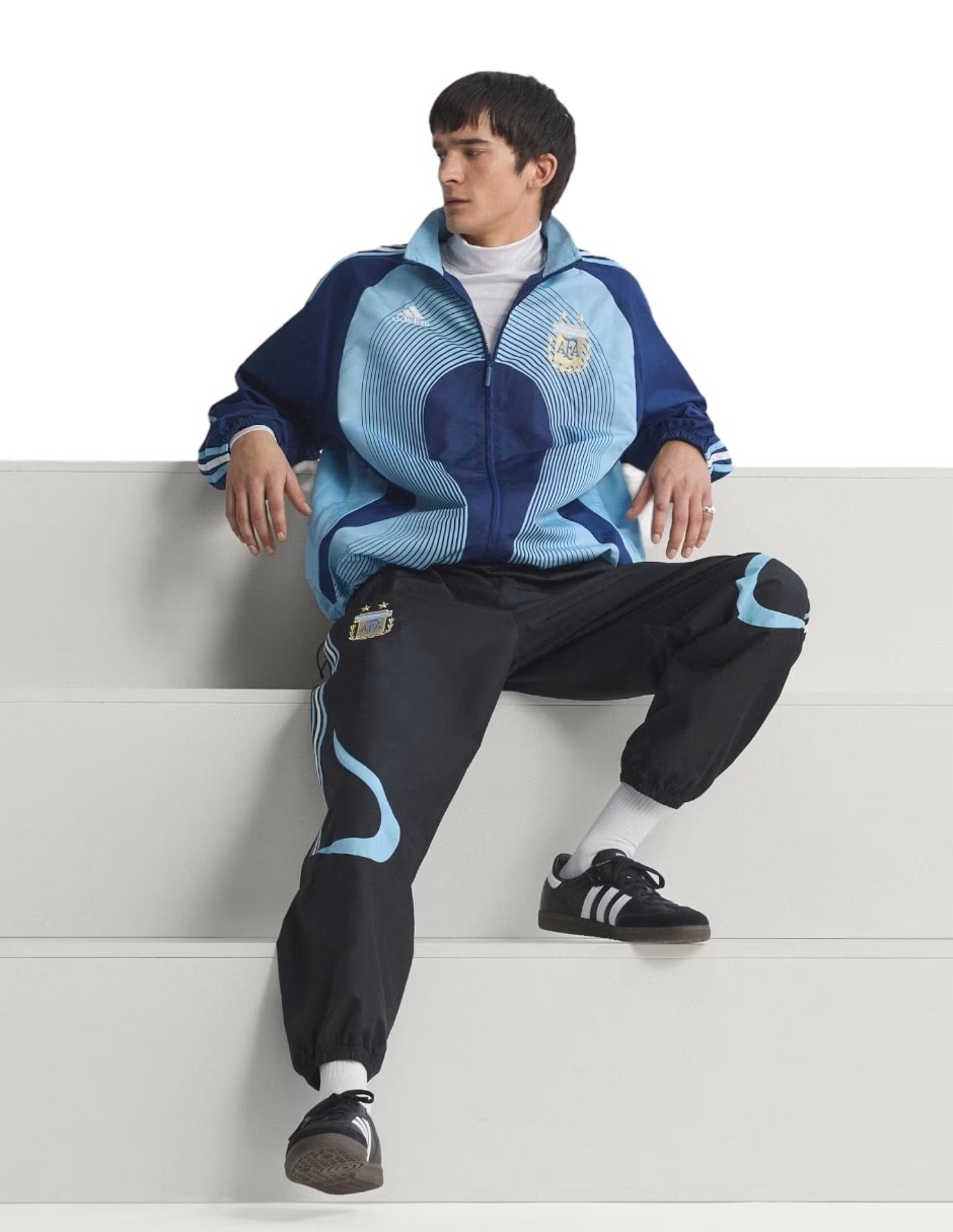 Chamarra casual seleccion argentina afa 2006 retro con bolsillos para hombre 6