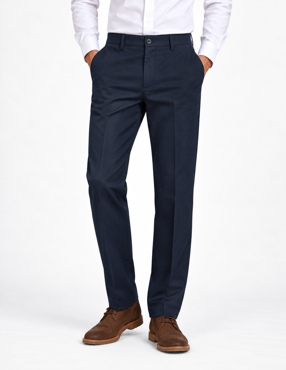 Pantalón casual regular de algodón para hombre Pantalón casual regular de algodón para hombre