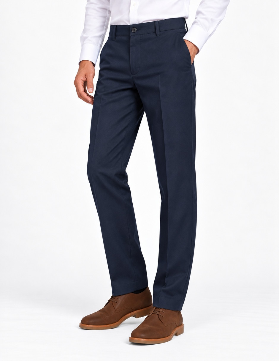 Pantalón casual regular de algodón para hombre 3
