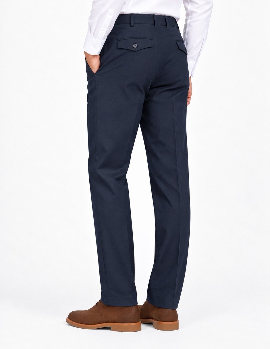 Pantalón casual regular de algodón para hombre 4