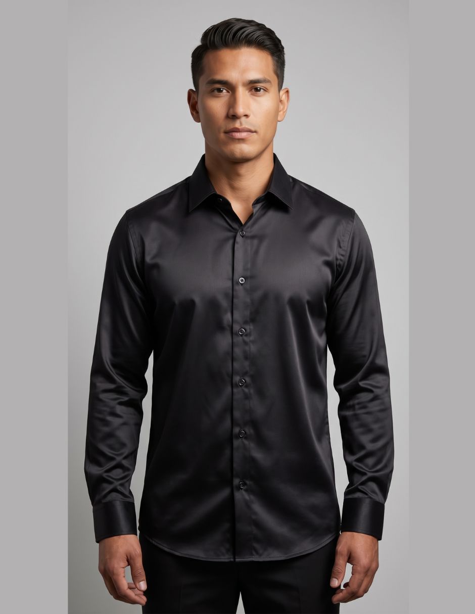 Camisa casual manga larga para hombre 1