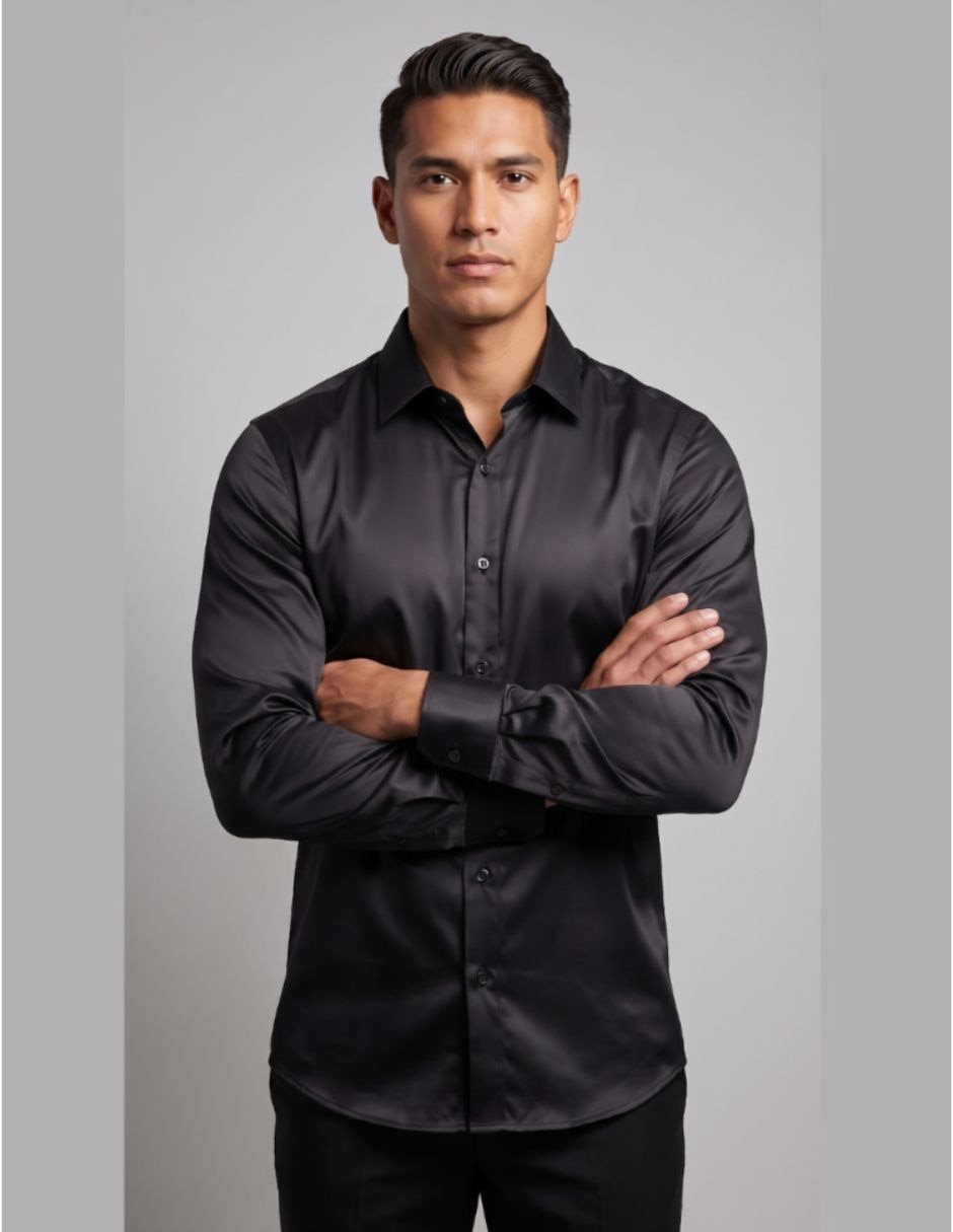 Camisa casual manga larga para hombre 3