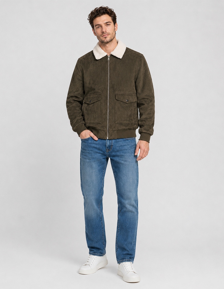 Chamarra bomber sherpa para hombre 1