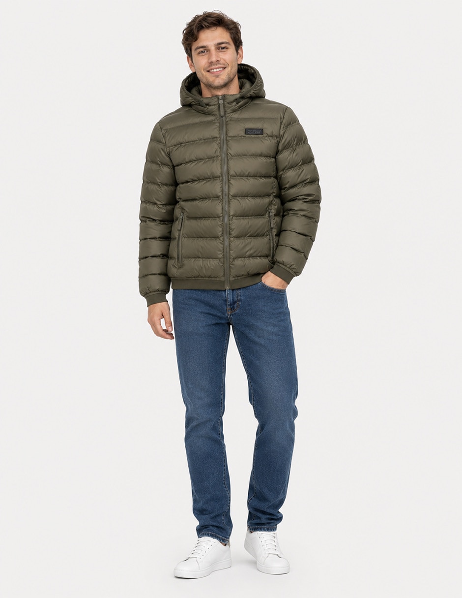 Chamarra acolchada con capucha para hombre 1