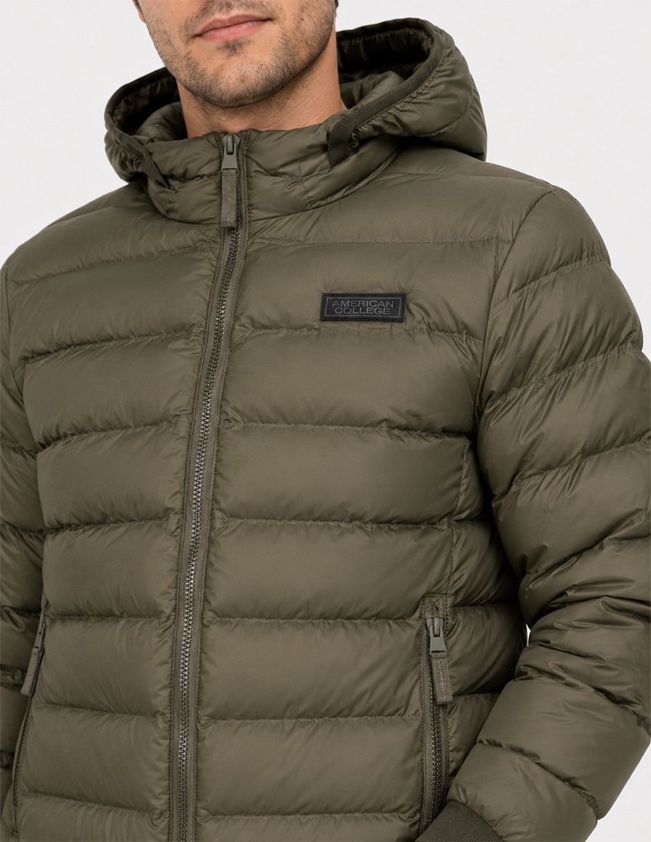 Chamarra acolchada con capucha para hombre 5