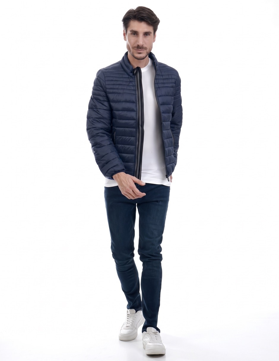 Chamarra acolchada con bolsillos para hombre Chamarra acolchada con bolsillos para hombre