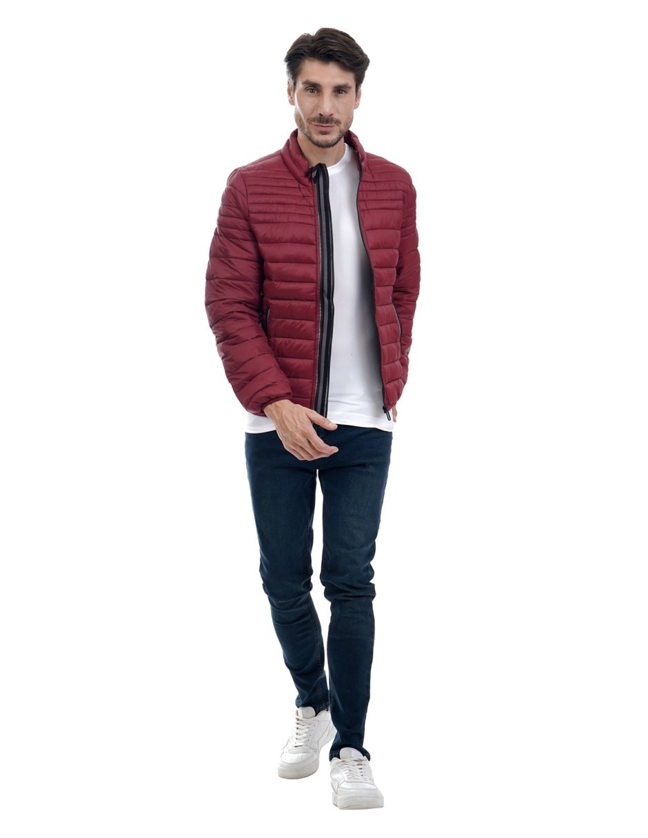 Chamarra acolchada con bolsillos para hombre 1
