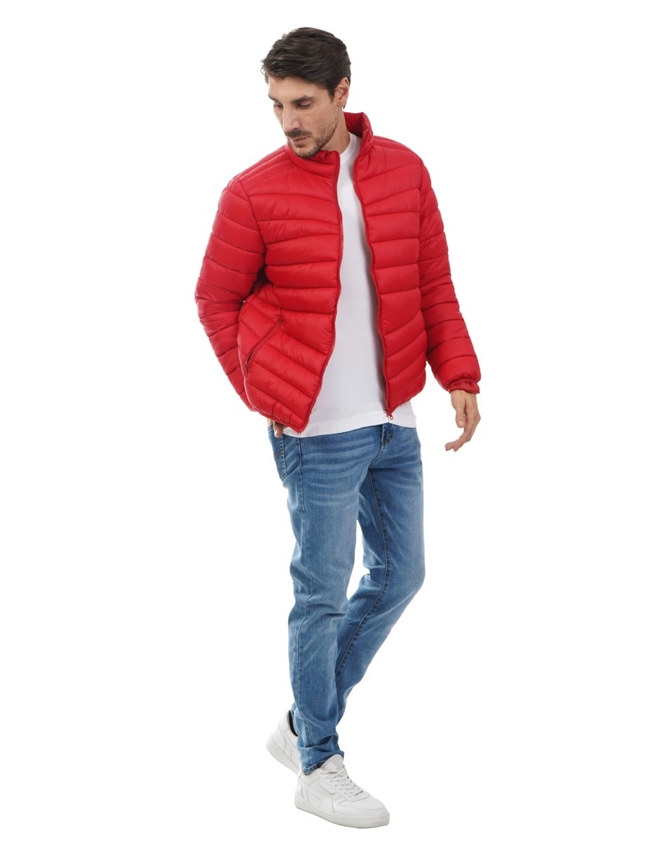 Chamarra acolchada con bolsillos para hombre 1