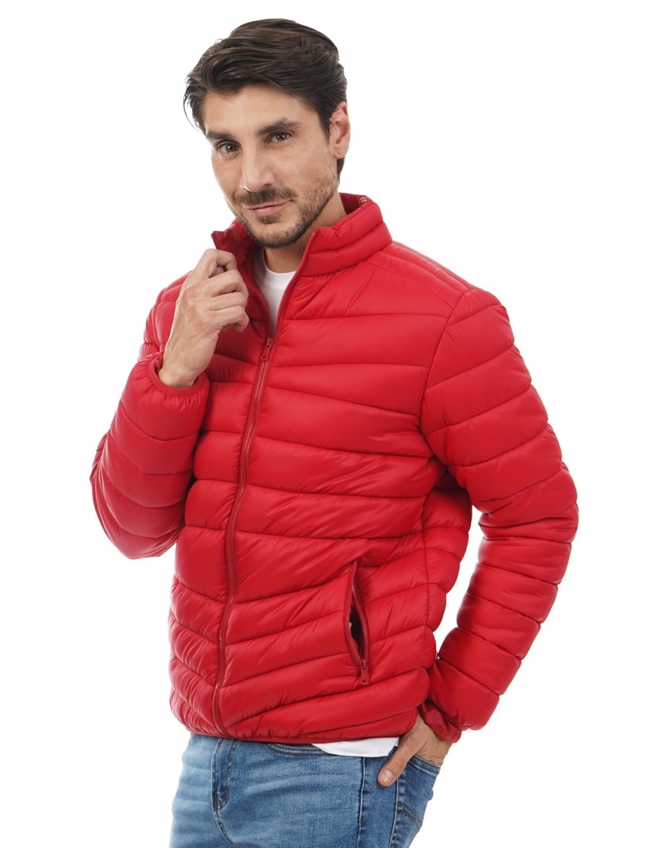 Chamarra acolchada con bolsillos para hombre 3