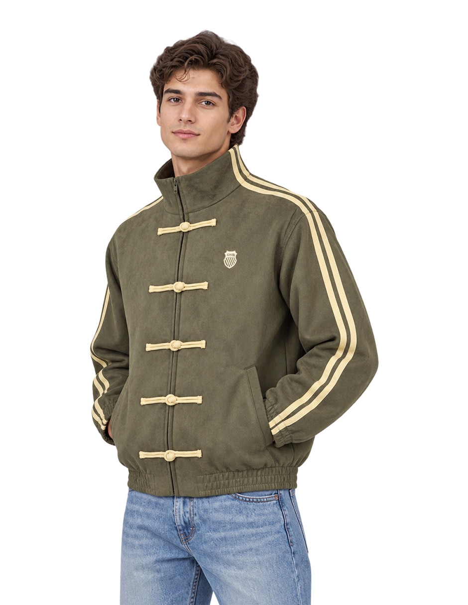 Chamarra casual track pop con bolsillos para hombre 3