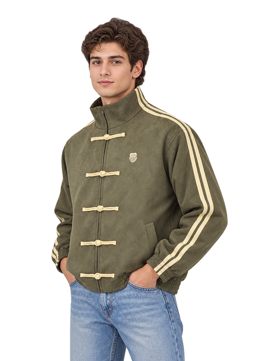 Chamarra casual track pop con bolsillos para hombre 4