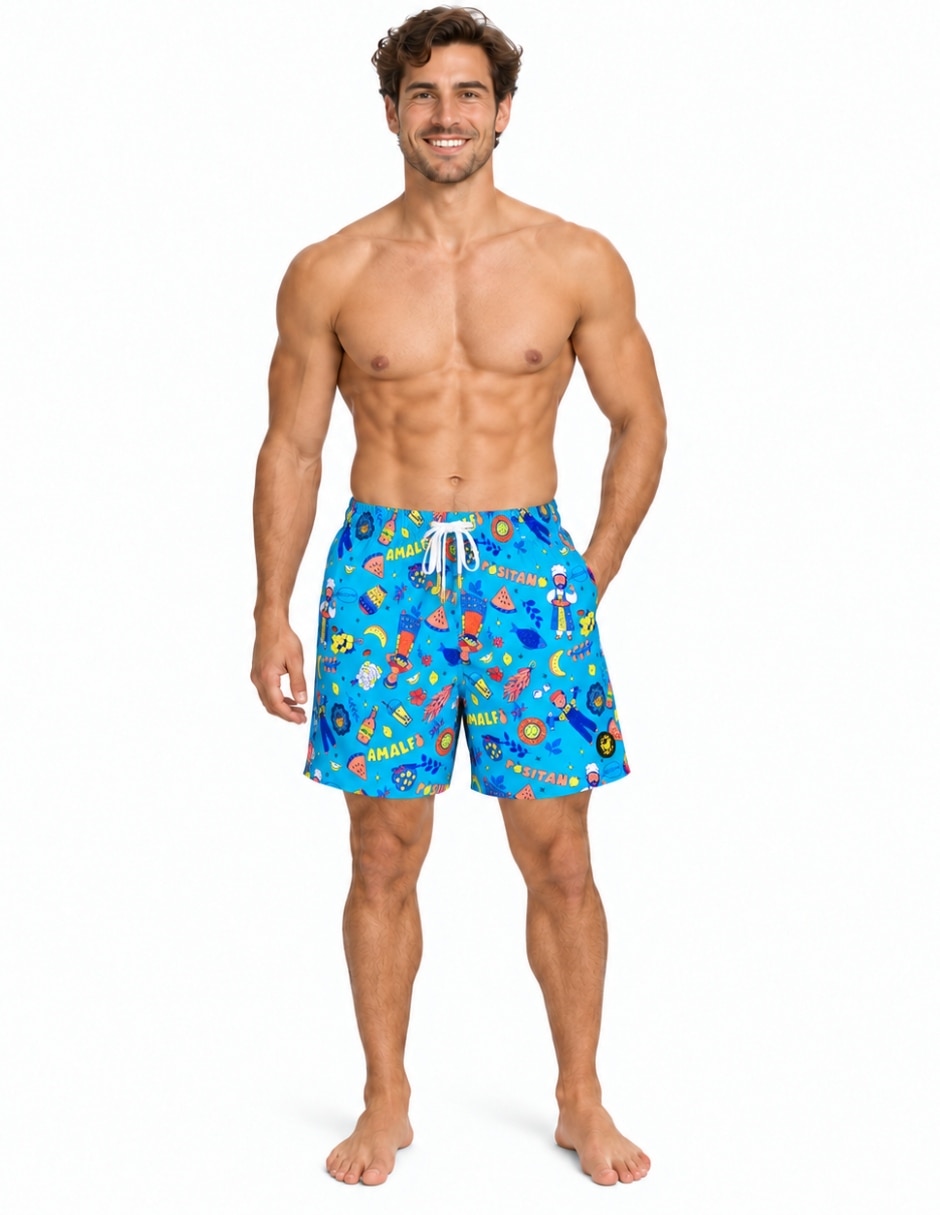 Traje de baño short de playa ocean slave bolsillo para hombre