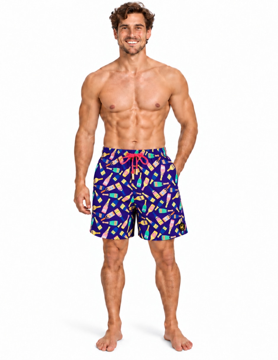 Traje de baño short de playa ocean slave bolsillo para hombre 1