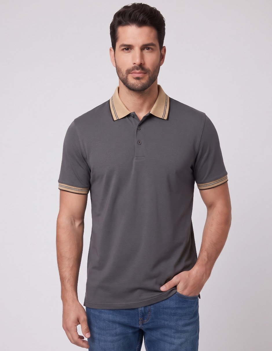 Playera cuello polo para hombre