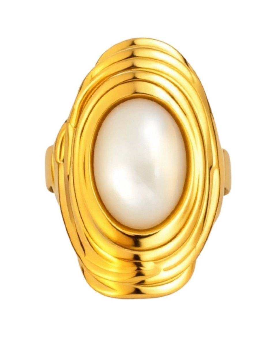 Anillo Aura Pearl baño de oro Anillo Aura Pearl baño de oro