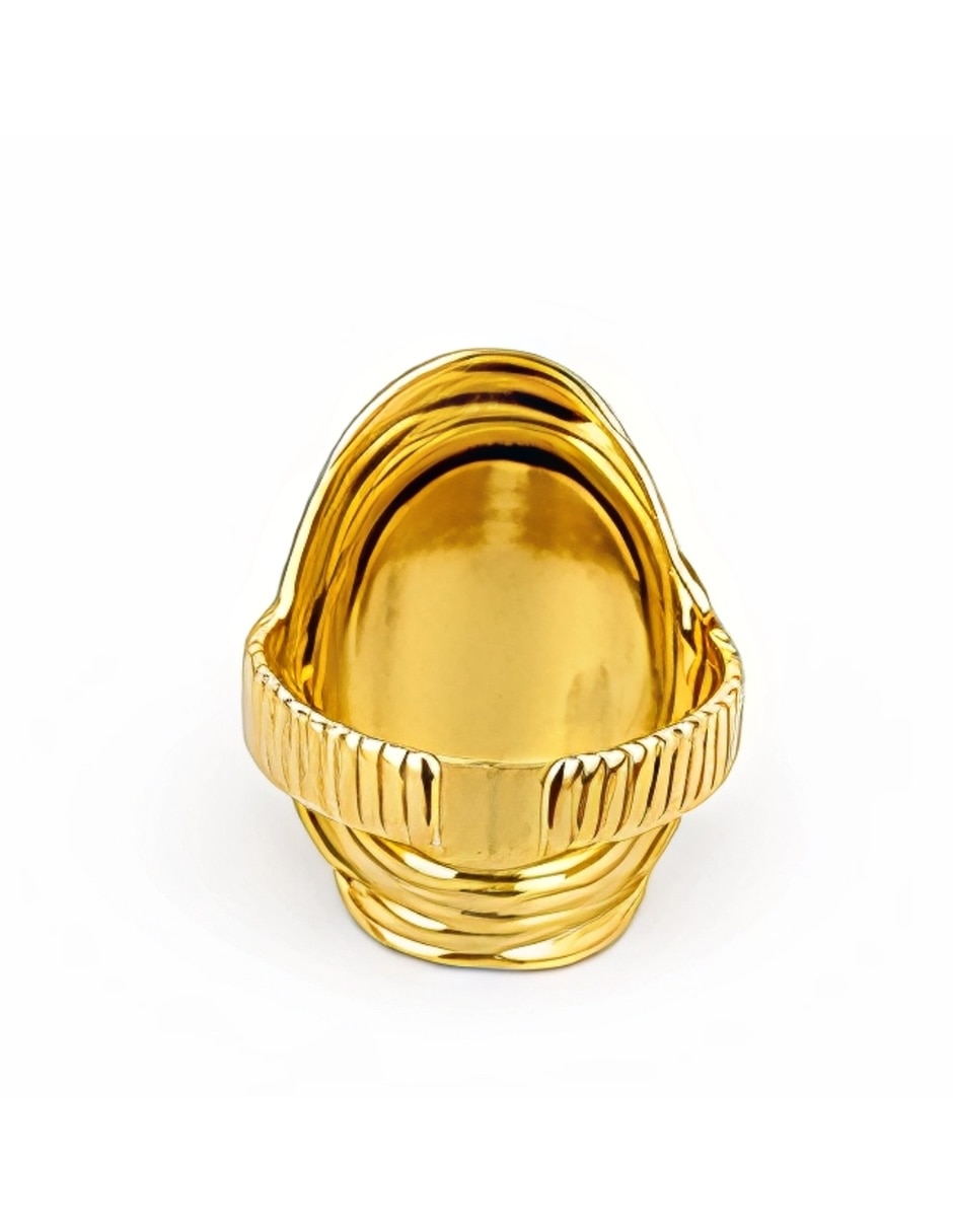 Anillo Aura Pearl baño de oro 6