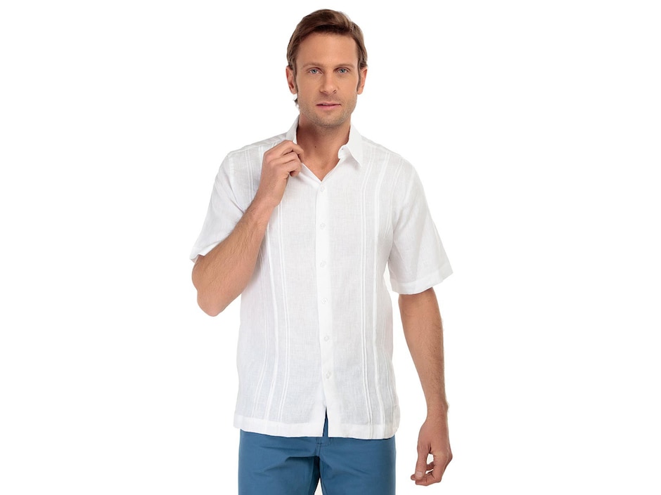 Guayabera manga corta para hombre