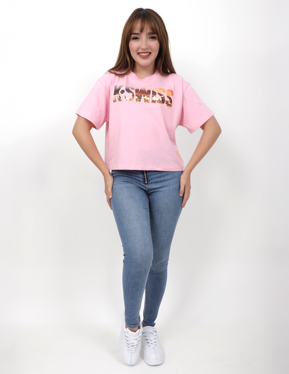 Playera manga corta Tessa cuello redondo para mujer Playera manga corta Tessa cuello redondo para mujer