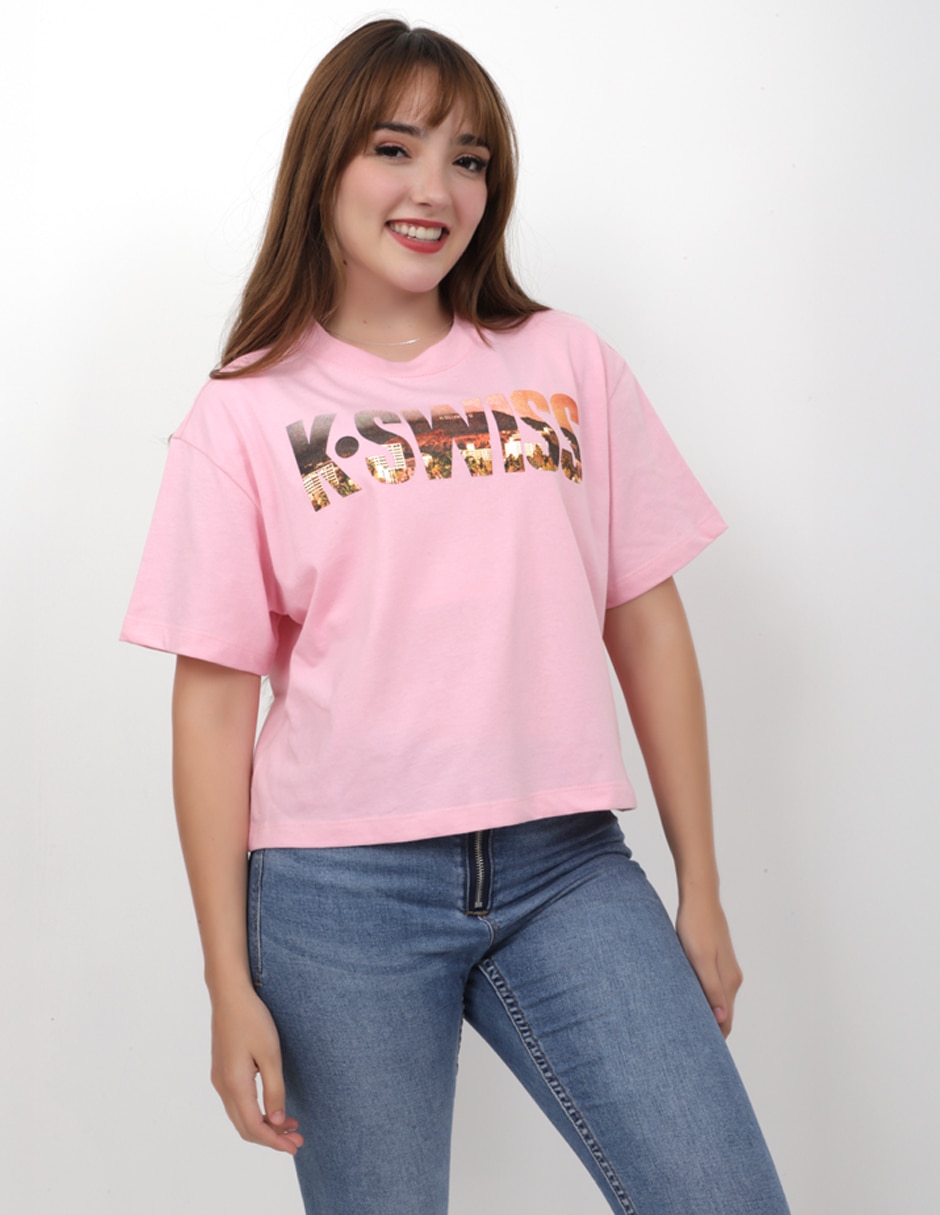 Playera manga corta Tessa cuello redondo para mujer 4