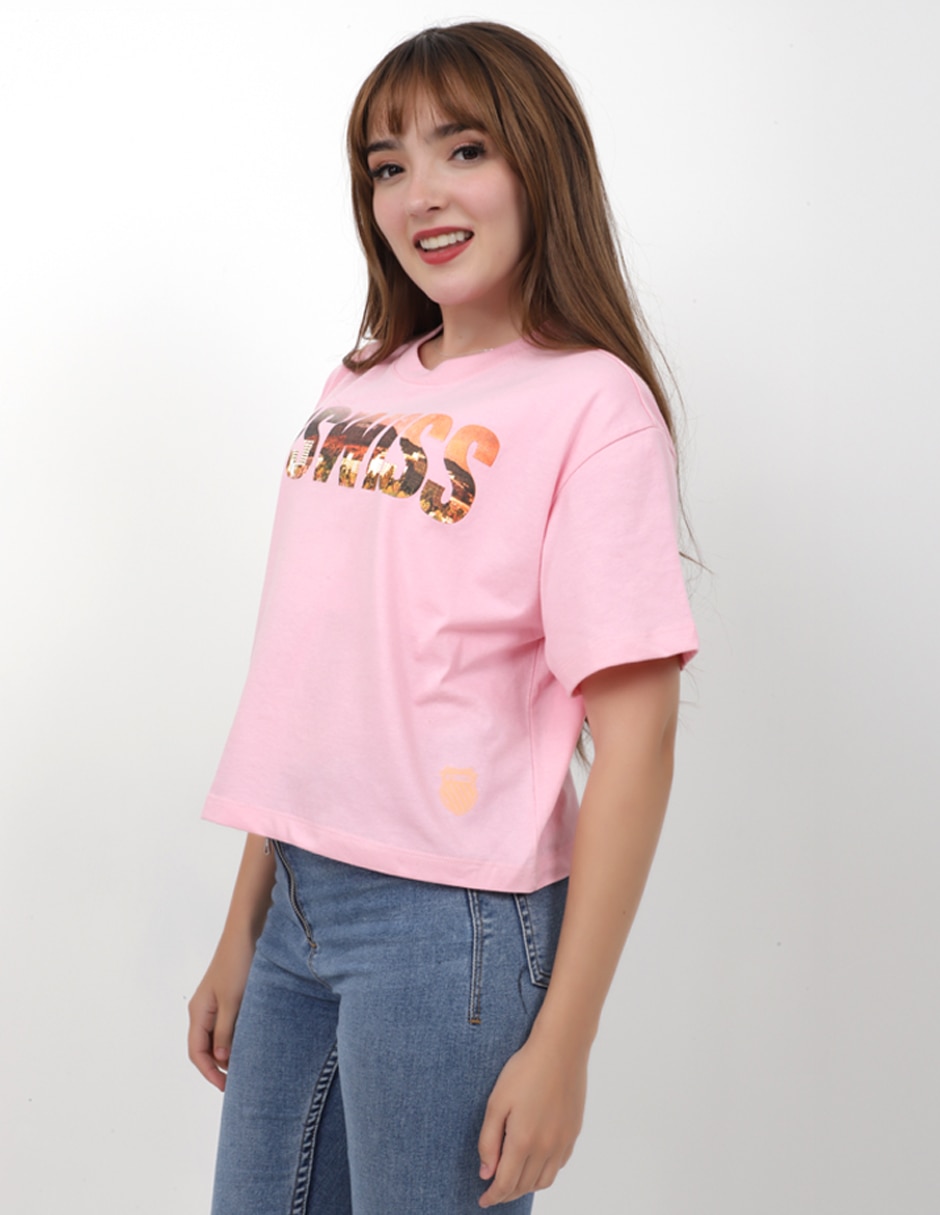 Playera manga corta Tessa cuello redondo para mujer 2