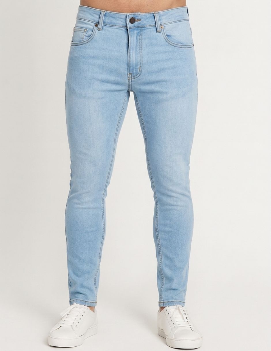Jeans skinny deslavado para hombre 5